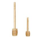 2 Pack Mini Wooden Honey Dipper Sticks Honey Dippers Jam Muddler Syrup Stirrer for Honey Jar Dispense Drizzle Honey Spoon