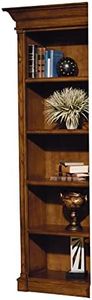 Hekman Furniture Urban Ash Burl Executive Left Bookcase – Premium Finish, Tall Wooden Bookshelf with Adjustable Shelves, Narrow Display Case, Ideal Office Furniture & Home Library Organizer