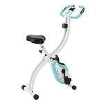 Ultrasport F-Bike 150, Bike trainer, Fitness bike, LCD training computer, Foldable exercise bike, Maximum user weight 110 kg, Heart rate measurement, 8 Resistance levels, Towel holder, Mint