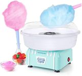 Nostalgia Retro Countertop Cotton Candy Maker, Vintage Candy Machine for Hard Candy & Flossing Sugar, Aqua