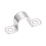 uxcell 25mm(1") Rigid Pipe Strap, 2 Holes Tube Straps 304 Stainless Steel Tension Tube Clamp 8pcs