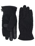 Isotoner Men's smarTouch Stretch Fleece Glove with smartDRI, Black, M