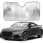 EcoNour Aluminum Accordion Car Windshield Sun Shade | UV Protection | Cooler Interiors | Universal Fit (28" x 58")
