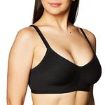 Olga Women's Easy Does It No Bulge Bra, Rich Black, XXXL