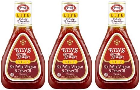 Ken's Steak House Lite Red Wine & Olive Oil Dressing (16 Fl Oz (Pack of 3))
