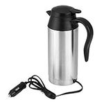 Jadeshay Heat Kettle - Travel Kettle Car Electric Kettle 750ml 12V Stainless Steel Car Heating Cup with Sealed Rubber,Cigarette Lighter Charger Heating Coffee Mug Thermoses Kettle Pot Heated Water Cup