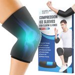 EverlastingIce Knee Ice Pack Wrap Compression Sleeve for Injuries | Hot & Cold Therapy Ice Pack for Knee, 360° Coverage | Reusable for Knee, Elbow, Ankle, Wrist - Small