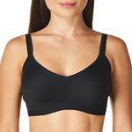 Warners womens Easy Does It No Bulge Wire-Free Bra, Rich Black, Large US