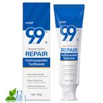 Hydroxyapatite Toothpaste, 9.9% Hydroxyapatite Toothpaste for Enamel Protection, Fluoride-Free, Enamel Repair, Sensitivity Relief, Cavity Prevention, Fresh Breath
