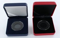 Lighthouse Blue and Red Nobile Coin Cases Ultra Perfect Fit Capsule and Foam Ring for Full Sovereign