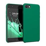 kwmobile Case Compatible with Apple iPhone SE (2022) / iPhone SE (2020) / iPhone 8 / iPhone 7 Case - TPU Silicone Phone Cover with Soft Finish - Emerald Green