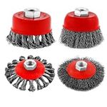 Wire Cup Brush Set Packaged with 4 
