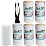 Urban Lark Extra Sticky Lint Rollers - 450 Sheets Defluffer for Clothes - Pack of 5 Lint Removers for Fur & Dust - Sticky Fluff Remover for Clothes & Carpets - 5 Lint Roller Refills with Bonus Cover