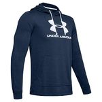 Under Armour Men Sportstyle Terry Logo Hoodie Warm-Up Top - Academy//White (408), Large