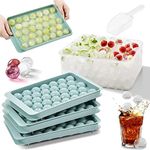 5 Pack Round Ice Cube Trays for Fre