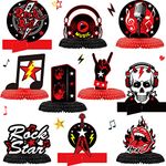 10 Pieces Halloween Rock and Roll Party Decorations Born to Rock and Roll Table Centerpieces Rock Star Music Theme Party Decorations Star Honeycomb Centerpieces Rock Birthday for Music Birthday Party