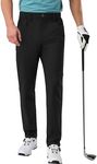 Pioneer Camp Mens Golf Pants Stretch Classic Fit Wrinkle Free Work Dress Slacks Quick Dry Casual Travel Trousers with Pockets Black