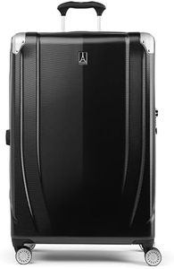 Travelpro Pathways 3 Hardside Expandable Luggage, 8 Spinner Wheels, Lightweight Hard Shell Suitcase, Checked Large 28 Inch, Black Knight