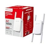 Mercusys Wi-Fi Extender AC1900, Dual Band Wi-Fi Booster with 1 Gigabit Port, 1900 Mbps, 3×3 MU-MIMO, Works with Any Routers, WPS, Built-In Access Point Mode, Easy Setup, Plug and Play, UK Plug(ME50G)