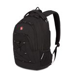 SWISSGEAR Bungee Laptop Backpack Fits up to 13-Inch Laptop, for School, Work, & Travel with Elastic Front Cord, Black, 17-Inch
