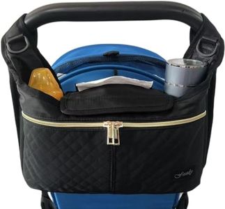Fxady Universal Stroller Organizer Bag with Insulated Cup Holder, Diaper Storage, Baby Stroller Bag Organizer Fits for Stroller like Uppababy, Baby Jogger, Britax, BOB, Umbrella and Pet Stroller