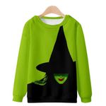 Sxkayxr Women Halloween Salem Green Witch Sweatshirt Funny Spooky Fall Print Graphic Casual Long Sleeve Crewneck Pullover Top