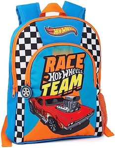 Hot Wheels Kids Backpack | Zoom with Style | Racing Rucksack for Boys | Spacious Main Compartment, Blue, One Size, Rucksack Backpacks