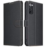 ELESNOW Case for Samsung Galaxy S20 FE 2022, Case for Samsung Galaxy S20 FE, Premium Leather Flip Phone Case Cover with Magnetic Closure Compatible with Galaxy S20 FE 2022 / S20 FE (Black)