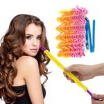 EVOLLUXI 14 Pieces Hair Curlers, Spiral Curls Styling Kit(30 cm), Heatless Hair Rollers, No Heat Wave Hair Curlers with Styling Hooks & liner wig cap for Most Kinds of Hairstyles (PACK OF 14)