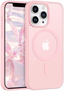 ROUMAYMAY Case for iPhone 13 Pro Max, Strong Magnetic [Compatible with MagSafe] Military Grade Protective Slim Translucent Matte Skin Smooth Phone Case for iPhone 13 Pro Max Cover, Pink