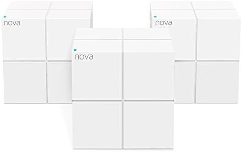 Tenda Nova MW6-3 Whole Home Mesh Wi-Fi System, 6000sq² Wi-Fi Coverage, Two Gigabit Ports, APP Control, Easy Set Up, Work with Amazon Alexa, Router and Wi-Fi Booster Replacement, Pack of 3 White