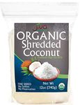 Organic Shredded Coconut Unsweetened 12oz | Desiccated Flakes | Premium Full Fat | Gluten-Free, Non-GMO, Keto Paleo Friendly for Baking | by Jiva Organics