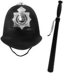 Nicky Bigs Novelties British Bobbie Hat and Baton Costume Prop Accessory Set Black