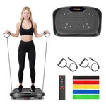 2026 Upgraded Vibration Plate Exercise Machine | 10 Modes 200 Speeds Large Platform | Quiet Vibrating Plate with Bluetooth & Magnetic Massage | 500lbs Capacity Home Fitness Equipment