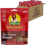 Sun-Maid Deglet Noor Pitted Dried Dates - (4 Pack) 8 oz Resealable Bag - Pitted Deglet Noor Dates Dried Fruit Snack for Lunches, Snacks, and Natural Sweeteners