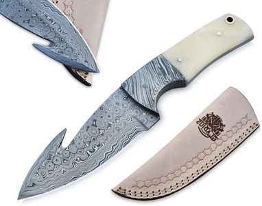 GLADIUS CRAFTS | Viking Heritage Skinner Knife – Expertly Crafted with Damascus steel for Precision Hunting and Field Dressing: Embrace the Timeless Elegance of Craftsmanship with this Razor-Sharp