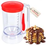 Eggssentials Pancake Batter Dispenser - Batter Dispenser with Squeeze Handle for Cupcakes - Pancakes - Cookie Cakes - Waffles - and Biscuit Separation.