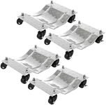 Wheel Car Dollies, GarveeTech Upgraded Nylon Wheel Car Dolly, 6000lbs Capacity, 360 Degree Rotational Car Dolly Set for Moving Cars, Trucks, Trailers, Motorcycles, Silver