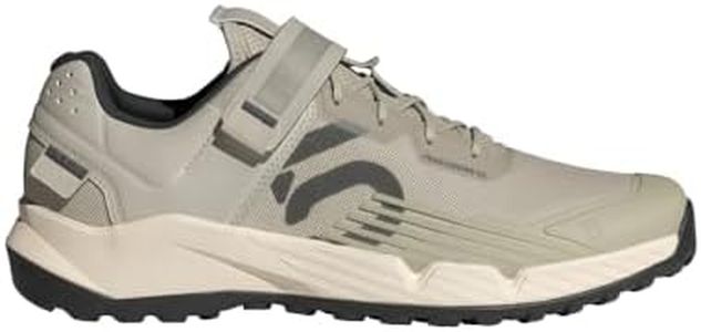 adidas Five Ten Trailcross Clip-in Mountain Bike Shoes Men's, Putty Grey/Carbon/Wonder White, 12