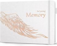 Legend Funeral Guest Book – Sign in Book for Memorial & Funeral Services – Celebration of Life Guest Book – 600 Guest Entries, Pocket for Notes & Cards, Vegan Leather Hardcover, 10x7” (White)