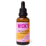 NICKS Caramel Stevia Drops (50ml) Sugar Free Zero Calorie Liquid Flavoured Keto Sweetener Gluten Free Low Carb Sugar Substitute Alternative