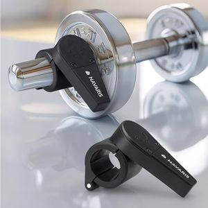 Navaris Barbell Clamps 25mm - Weight Bar Gym Clips - Perfect for Weightlifting, Cross Fit & Home Gym Use - Set of 2 with Fast Release and Secure Lock Feature