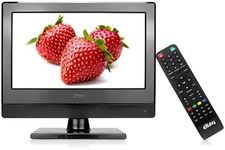 Small Flat Screen TV - Perfect Kitchen TV - 13.3 inch LED TV - Watch HDTV Anywhere - for Kitchen tv, RV tv, Office tv & more– FREE HD Local Channels – Small HD TV - USB, HDMI, RCA, RF & more