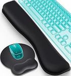 Everlasting Comfort Mouse Pad with Wrist Support - Includes Keyboard Wrist Rest - Ergonomic Gel Memory Foam Desk Cushion for Carpal Tunnel - Computer, Laptop, Typing and Gaming Accessories