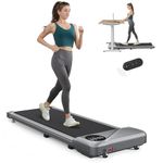 THERUN Walking Pad Treadmill, Under Desk Treadmill for Home Office, Portable Walking Treadmill with Remote and LED Display, Walking Jogging Machine with 2.5HP Powerful motor & 265 LBS Weight Capacity