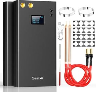 Spot Welder, Seesii 11000mA-h Battery Spot Welder with LCD Screen Upgraded Enhanced 80 Gears Adjustable Portable Mini Spot Welder with 2x5M Nickel Sheet & 4X4 Holder For Making Battery Packs