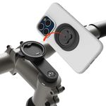FASTAND Bike Phone Holder Handlebar, [1s Lock] Mountain Bike Phone Mount Stem - Aluminum [Security Clamp] with Universal Adapters for iPhone & Android Cell Phones - Black, 1st Gen
