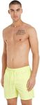 Calvin Klein Men Swim Trunks Medium Drawstring Mid-Length, Yellow (Sunny Lime), 3XL