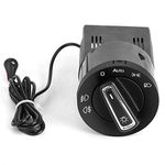 Tbest Headlight Switch, Auto Car Headlight Lamp Control Switch Front Light Fog Light Switch Light Sensor Module Fit for MK4 vw t5/t5.1/t6 auto headlight switch