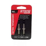 No Tubes 44mm Presta Universal Valve Stem, Carded Pair for Road